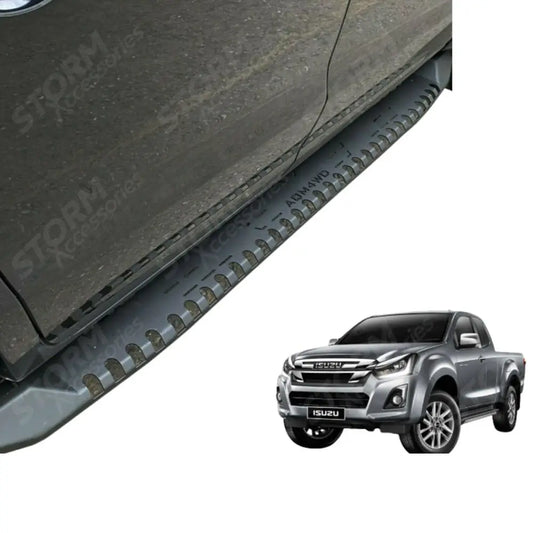 Stx Side Steps Running Boards Black For Isuzu D-max Double Cab 2012 On