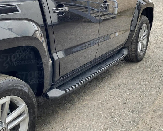Stx Side Steps Running Boards Black For Nissan Navara Np300 Double Cab 2016 On