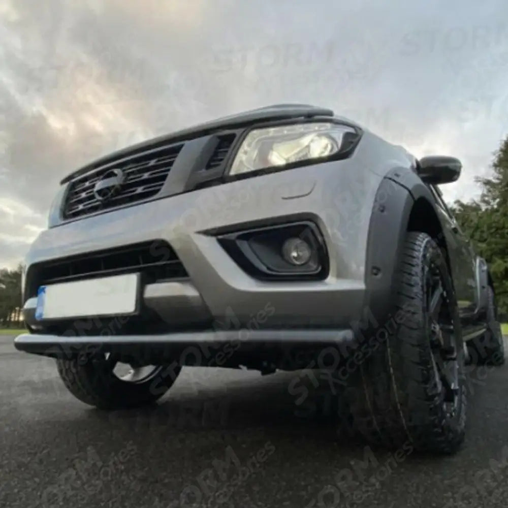 Stx Stainless Steel City Bar Black Single Spoiler Bar 70mm For Nissan Navara Np300 - 2015 On