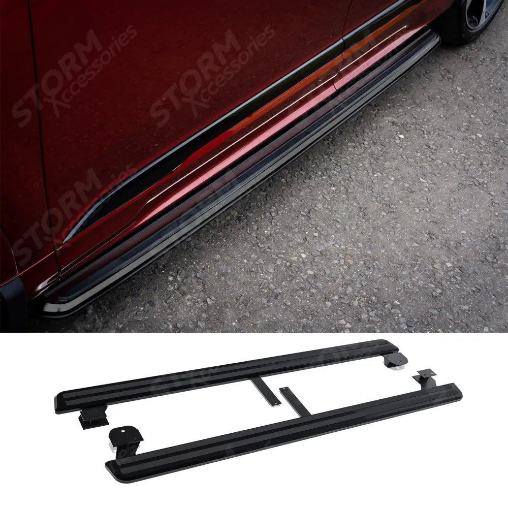 STX Style 2 Running Boards All Black- Pair For Audi Q7 2016 On