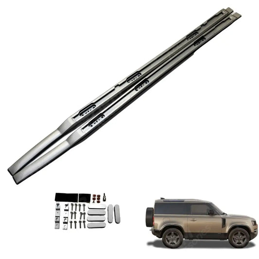 STX Style Roof Rail Pair In Silver For Land Rover Defender 110 / 130 L663 2020 On