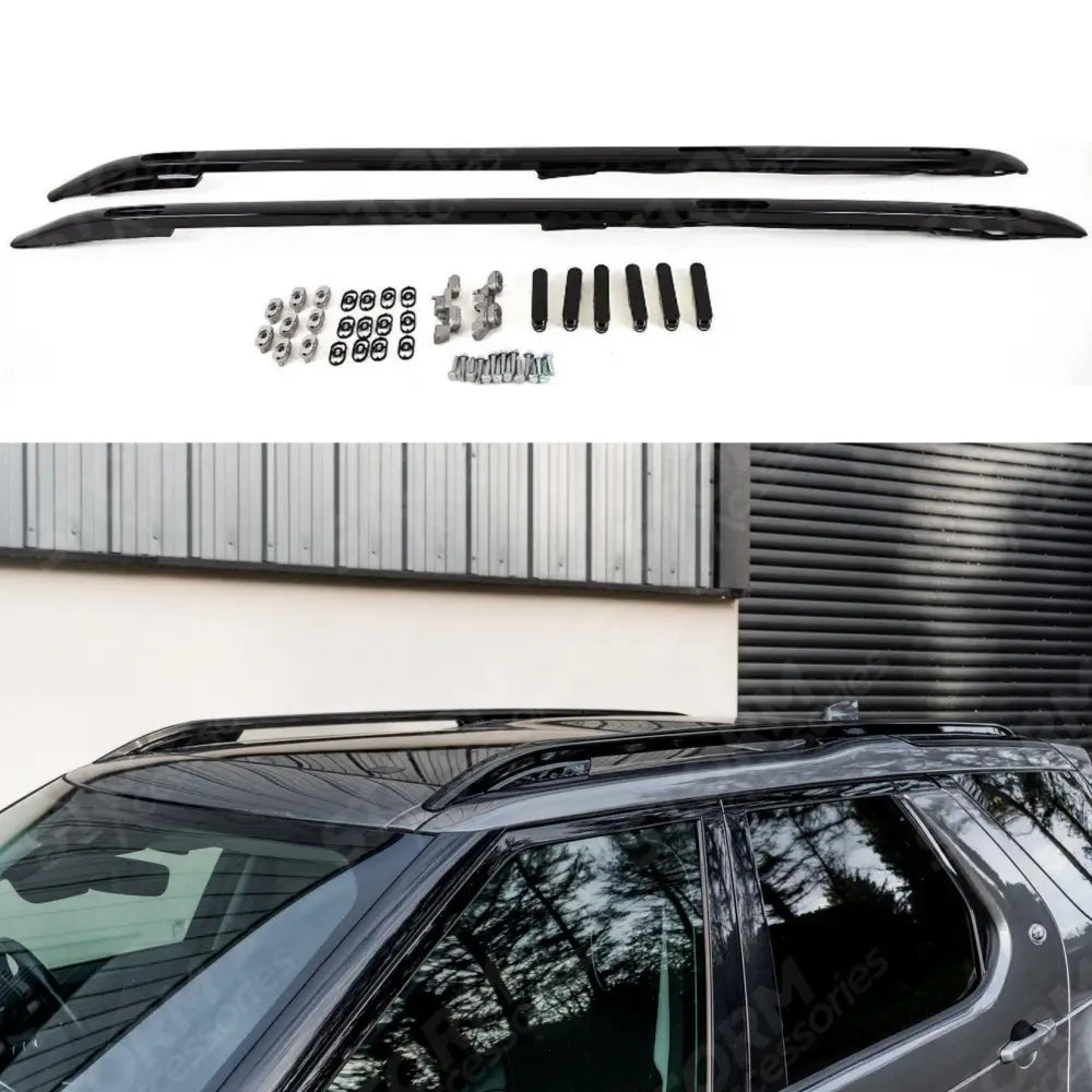 STX Style Roof Rails Bars Black Pair For Land Rover Discovery 5 2017 On