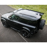 STX Style Roof Rails Pair In Gloss Black For Land Rover Defender 90 L663 2020 On