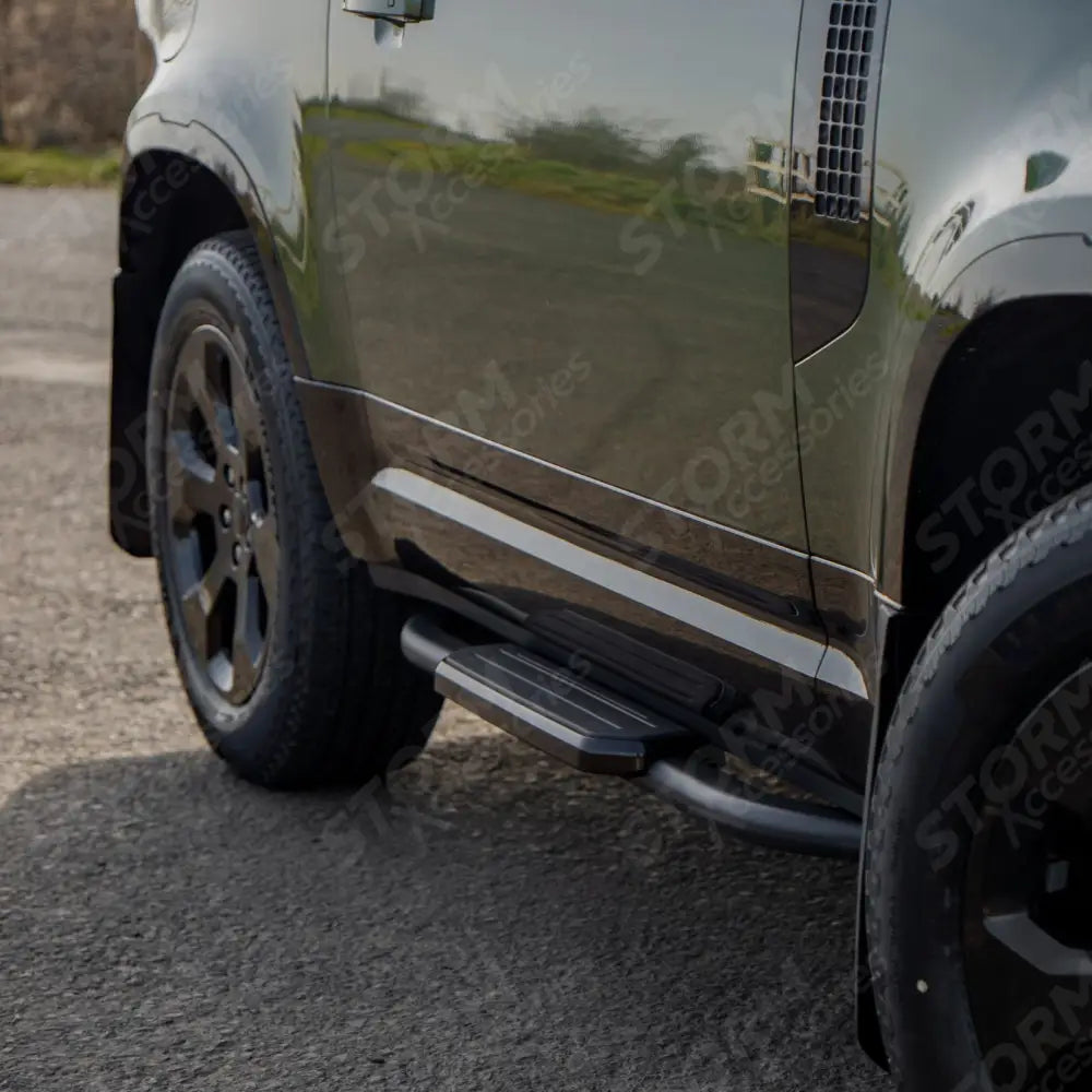 STX Style Running Boards Pair In Black For Land Rover Defender 90 L663 2020 On
