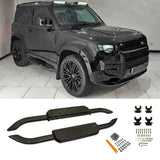 STX Style Running Boards Pair In Black For Land Rover Defender 90 L663 2020 On