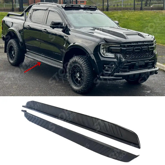 STX Style Running Boards Side Steps Black Edition Pair For Ford Ranger T9 - 2023+