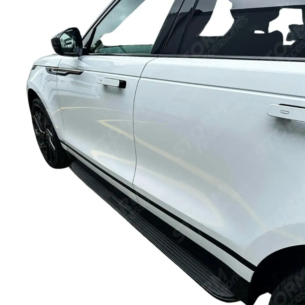 STX Style Running Boards Side Steps In Black Pair For Range Rover Velar 2017 On