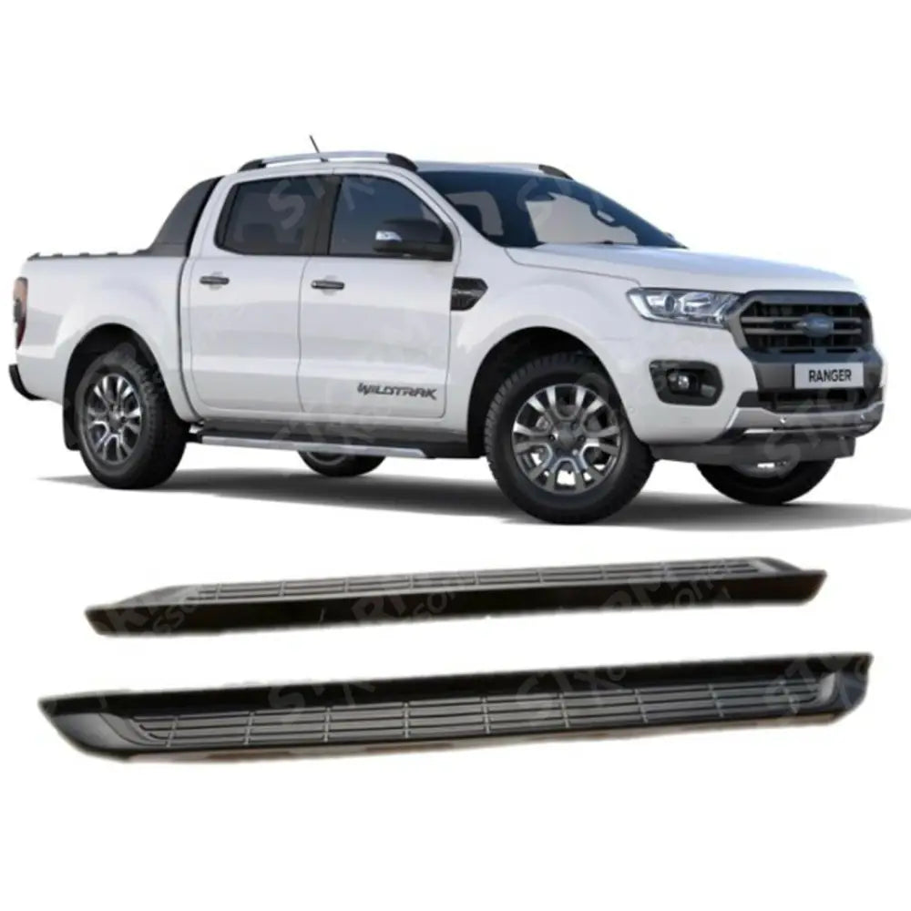 STX Style Running Boards Side Steps Pair For Ford Ranger T6 - 2012-2022
