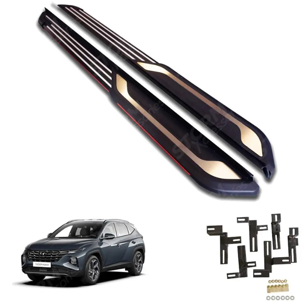 STX Style Running Boards Side Steps Pair For Hyundai Tucson 2021 On