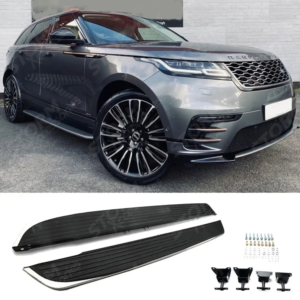 STX Style Running Boards Side Steps Pair For Range Rover Velar 2017 On - L560