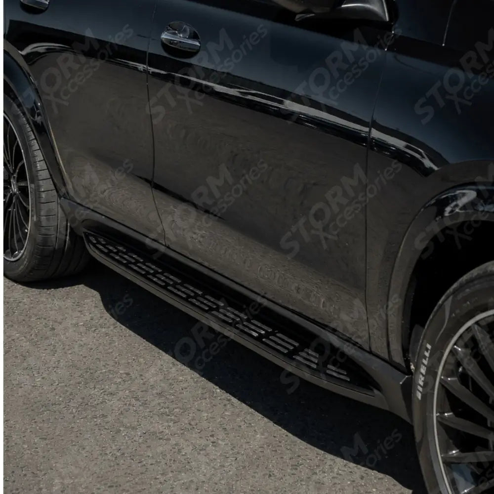 STX Style Running Boards Side Steps Pair In Black For Mercedes Benz Gle Coupe C167 2020 On