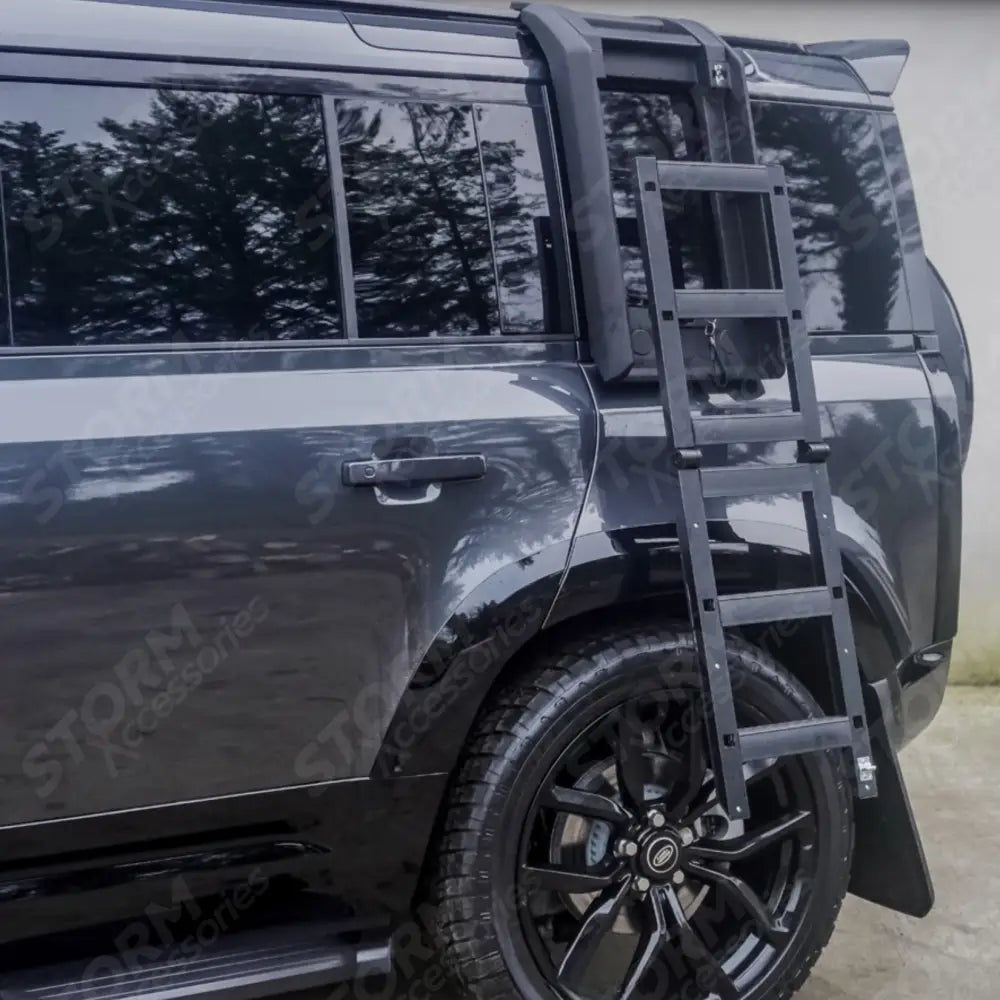 STX Style Side Roof Ladder Gloss Black For Land Rover Defender L663 90 / 110 / 130 2020 On