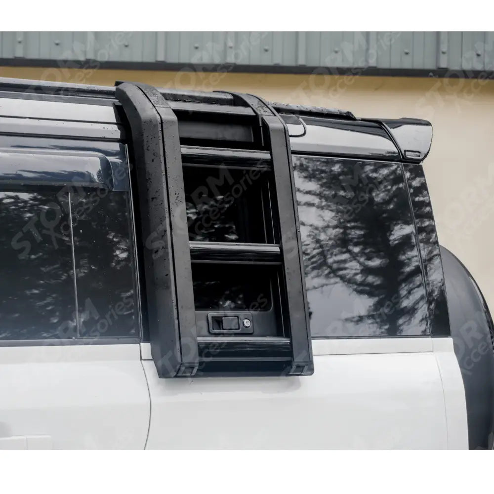 STX Style Side Roof Ladder Gloss Black For Land Rover Defender L663 90 / 110 / 130 2020 On