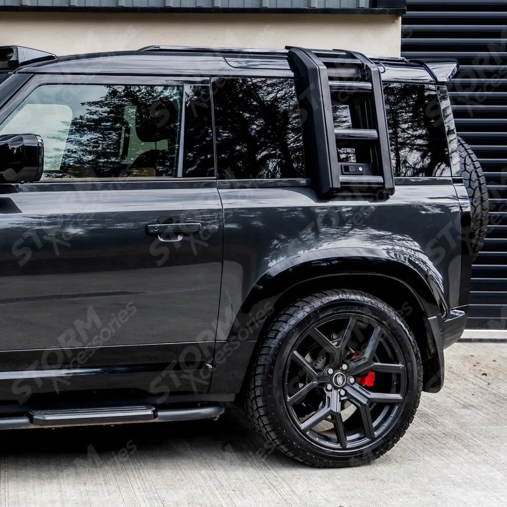 STX Style Side Roof Ladder Gloss Black For Land Rover Defender L663 90 / 110 / 130 2020 On