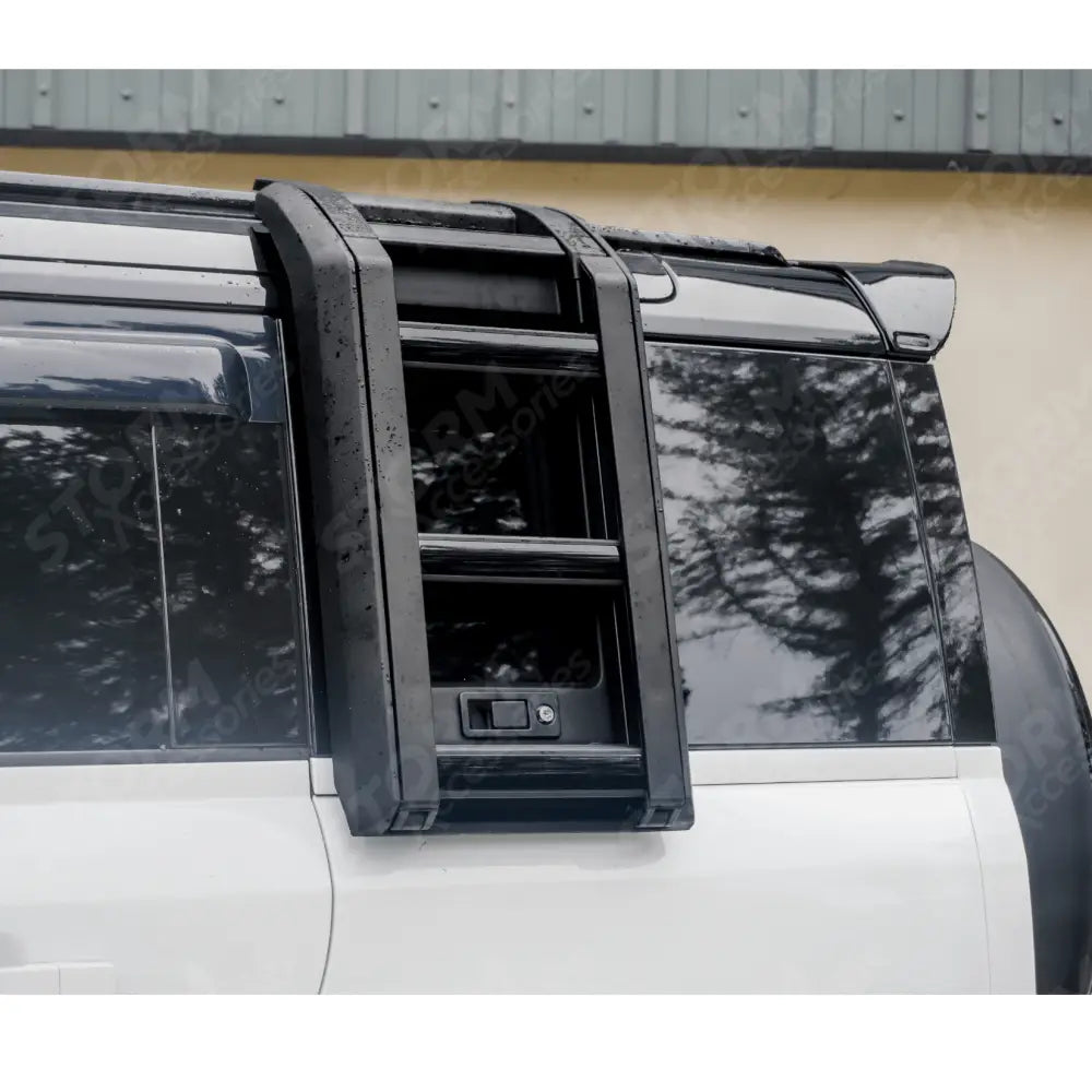 STX Style Side Roof Ladder Gloss Black For Land Rover Defender L663 90 / 110 / 130 2020 On