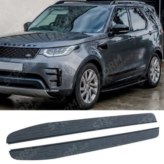 STX Style Side Steps Running Boards All Black Pair For Land Rover Discovery 5 2017 On