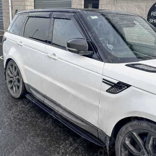 STX Style Side Steps Running Boards Gloss Black Pair For Range Rover Vogue L405 / Sport L494 2013 - 2022