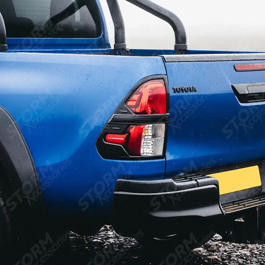 Stx Tail Light Guards Black Pair For Toyota Hilux 2016 On