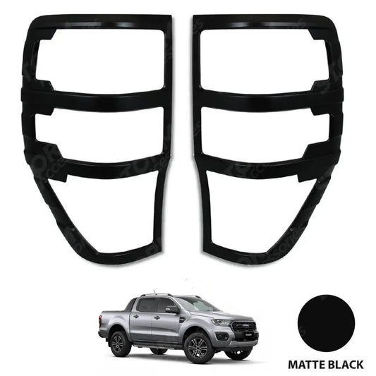 Stx Tail Light Guards -pair Matte Black For Ford Ranger T6 2012-2022