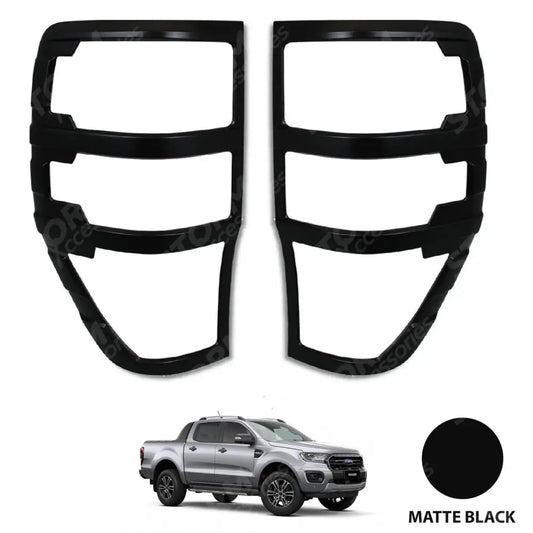 Stx Tail Light Guards -pair Matte Black For Ford Ranger T6 2012-2022