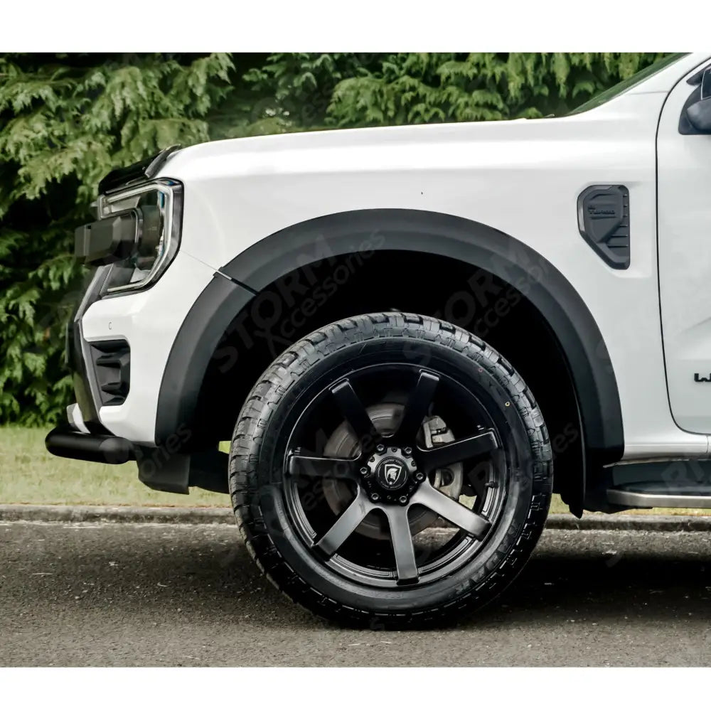 STX V2 Wheel Arch Kit Smooth Look Matt Black Finish 6 PCS For Ford Ranger Wildtrak 2023 On Double Cab