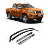 Stx Wind Deflectors 4 Pcs Set Internal Fit Dark Smoke W136 For Nissan Np300 - 2015 On