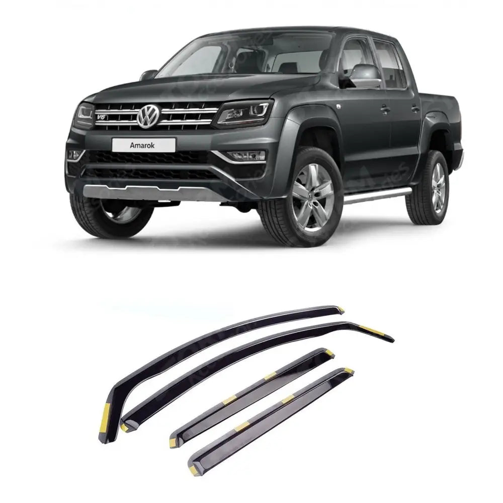 Stx Wind Deflectors 4 Pcs Set Internal Fit Dark Smoke W139 For Vw Amarok 2010-2022