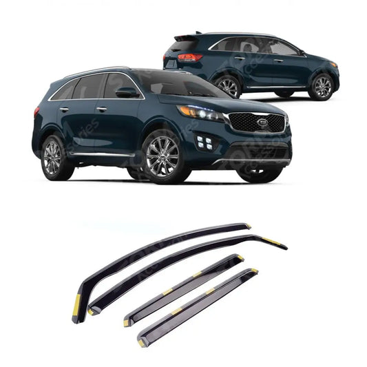 Stx Wind Deflectors 4 Pcs Set Internal Fit Dark Smoke W146 For Kia Sorento 2016 On