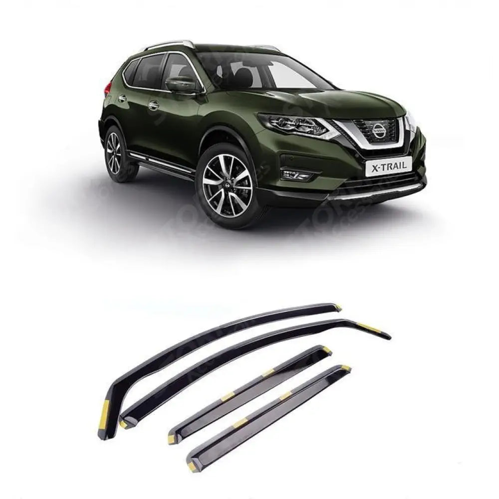 Stx Wind Deflectors 4pcs Set - Internal Fit - Dark Smoke For Nissan X-trail 2014 On