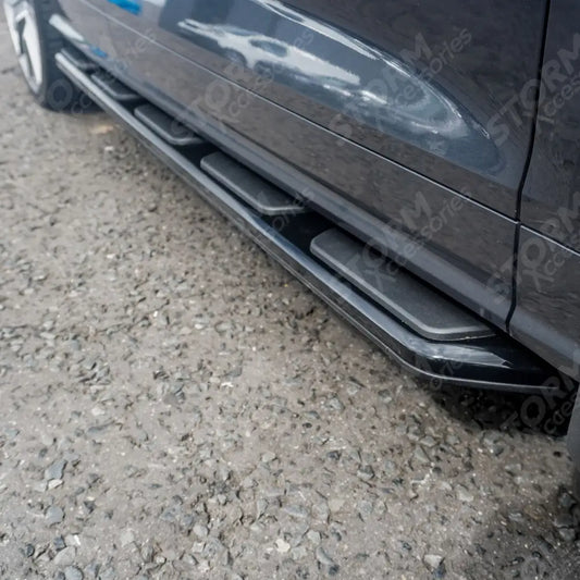 Style STX Side Steps Running Boards All Black Pair For Audi Q5 2017 On