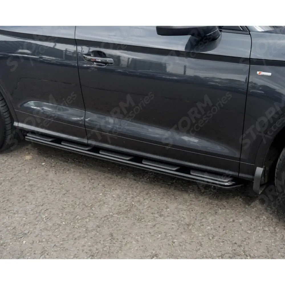 Style STX Side Steps Running Boards All Black Pair For Audi Q5 2017 On