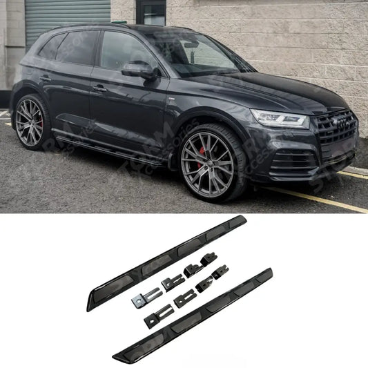 Style STX Side Steps Running Boards All Black Pair For Audi Q5 2017 On
