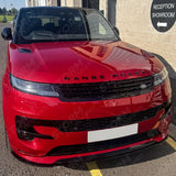 SV Style 3pc Front Splitter Lip In Gloss Black For Range Rover Sport 2023+