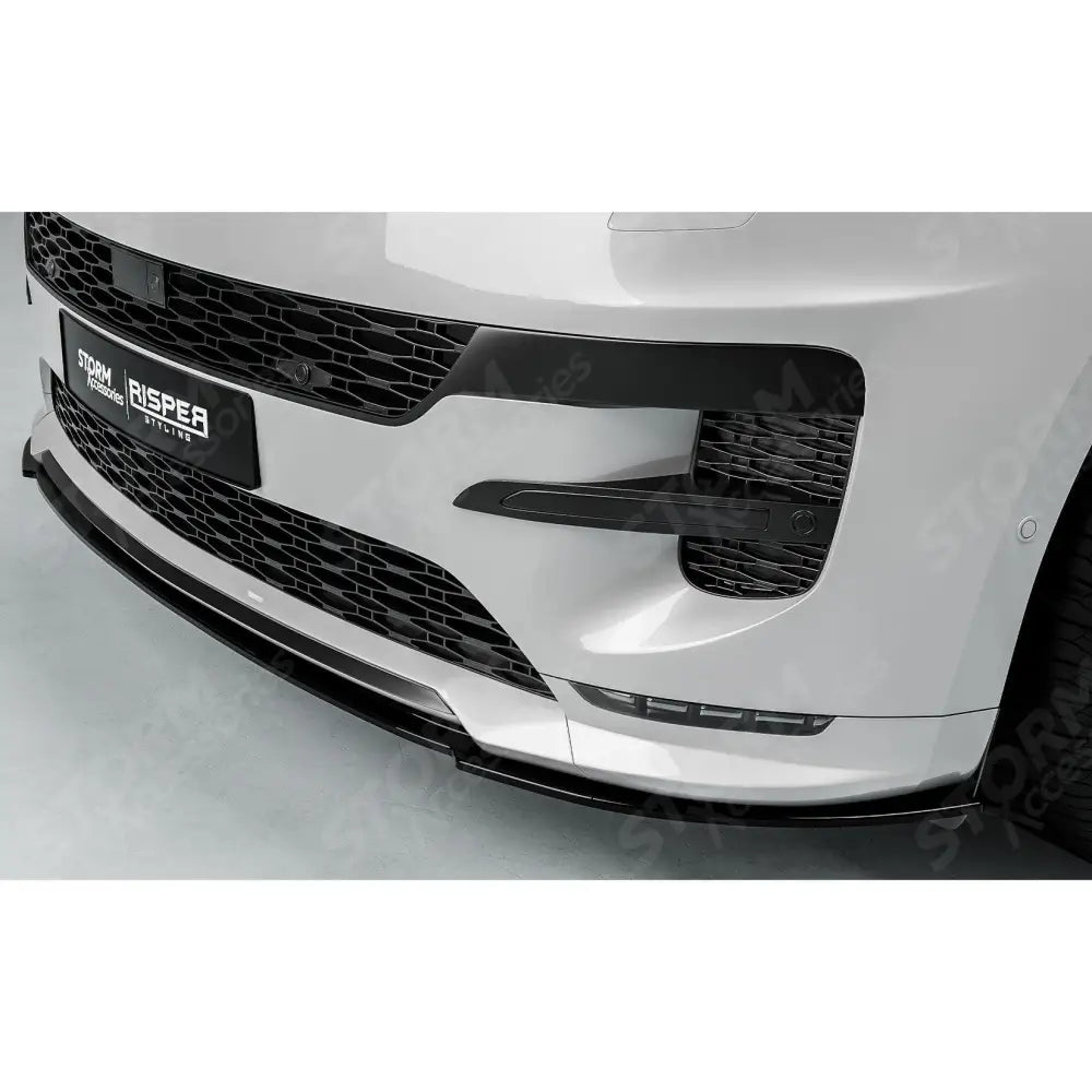 SV Style 3pc Front Splitter Lip In Gloss Black For Range Rover Sport 2023+