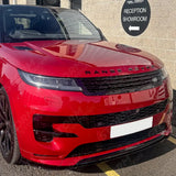 SV Style 3pc Front Splitter Lip In Gloss Black For Range Rover Sport 2023+