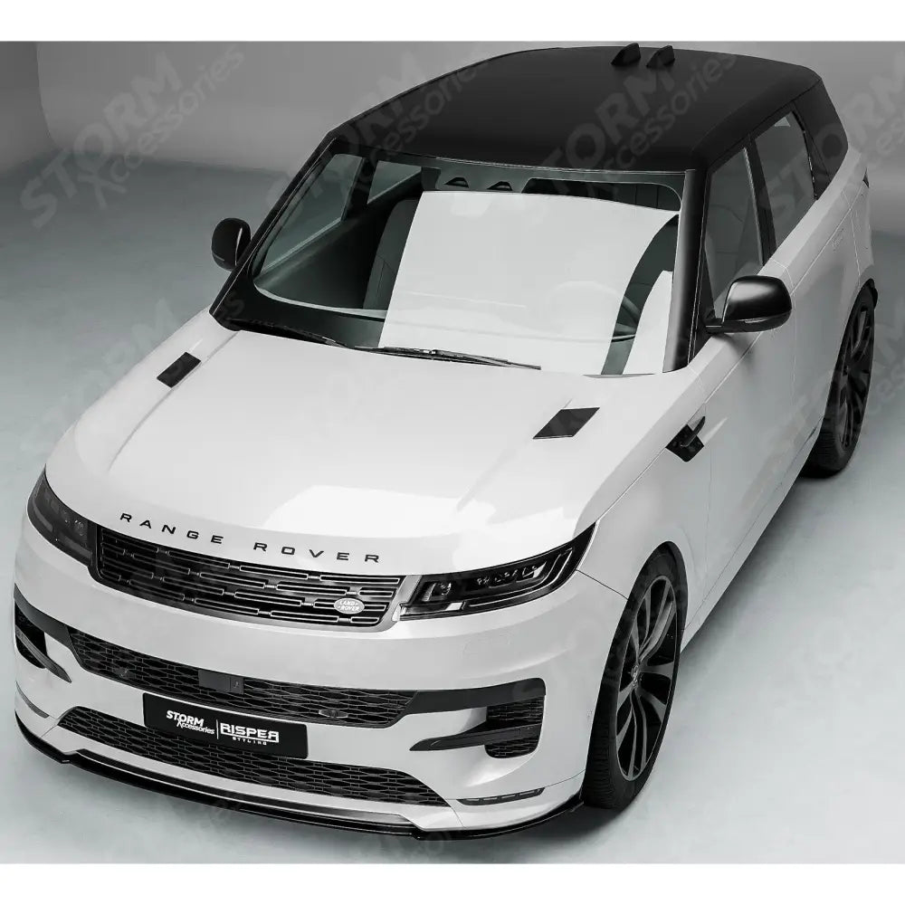 SV Style 3pc Front Splitter Lip In Gloss Black For Range Rover Sport 2023+