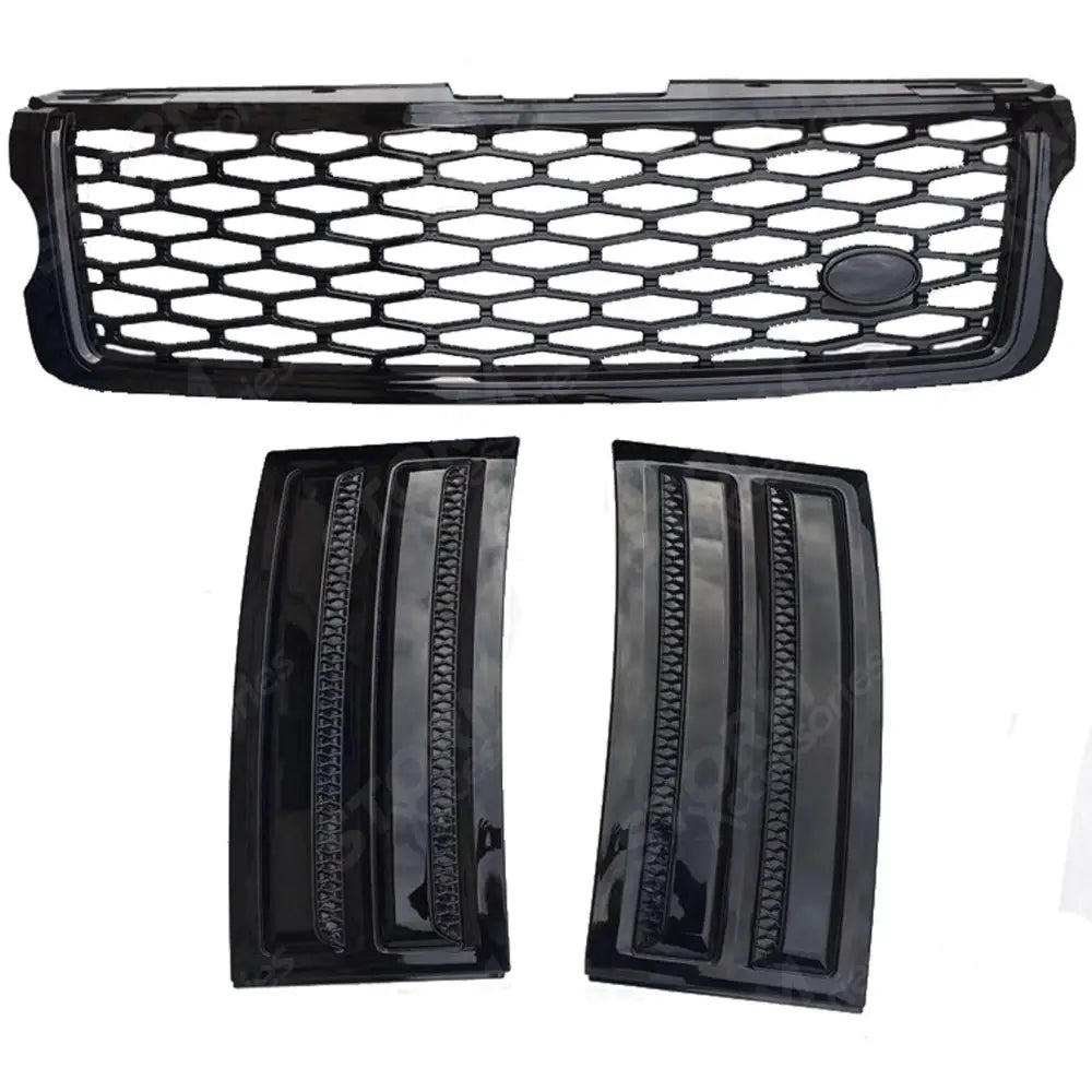 SVO Grille And Side Fenders Vents Covers Black For Range Rover Vogue 2013-2017