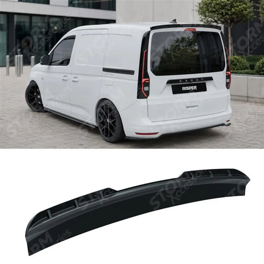 Tailgate Rear Spoiler in Gloss Black For Volkswagen Caddy 2021 on