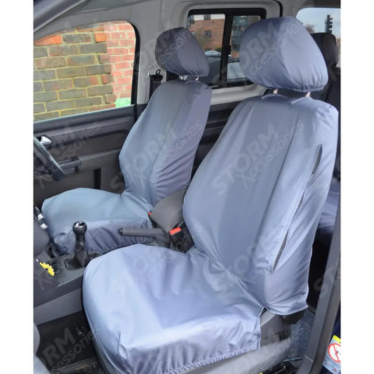 Tailored Front Seat Covers Grey For Vw Caddy 2004-2021