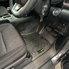 Toyota Hilux 2016 - 2021 Double Cab Automatic 3d Tailored Mud Mats Black - Mudblock