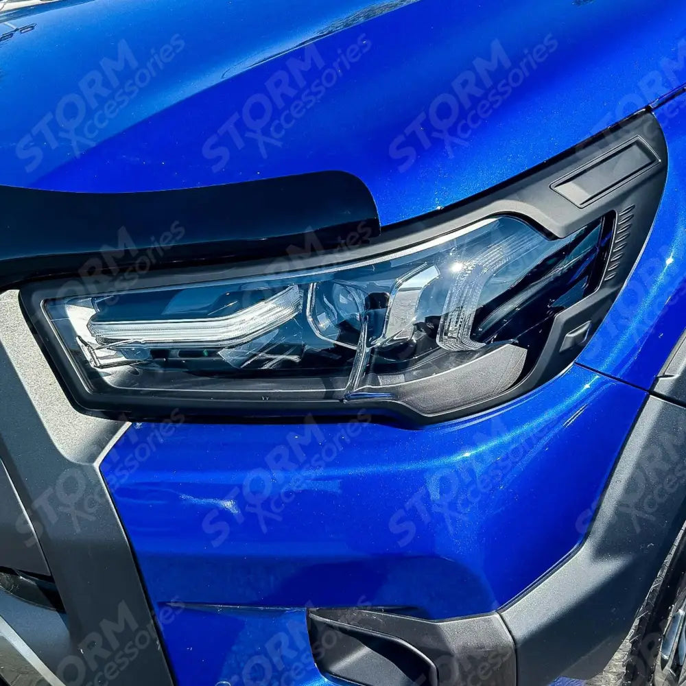 Toyota Hilux 2021 - 2023 Stx Head Light Guards - In Matte Black - Pair - Invincible & X