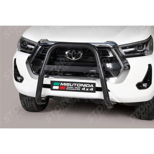 Toyota Hilux 2021 Misutonida Front High Bar - 63mm - In Black