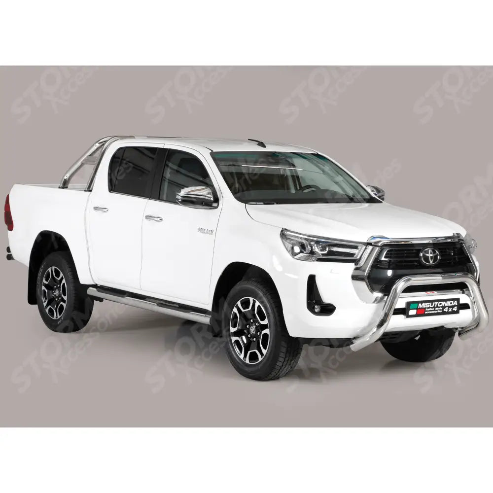 Toyota Hilux 2021 On - Misutonida Eu Approved Front A Bar - 76mm - Stainless Finish