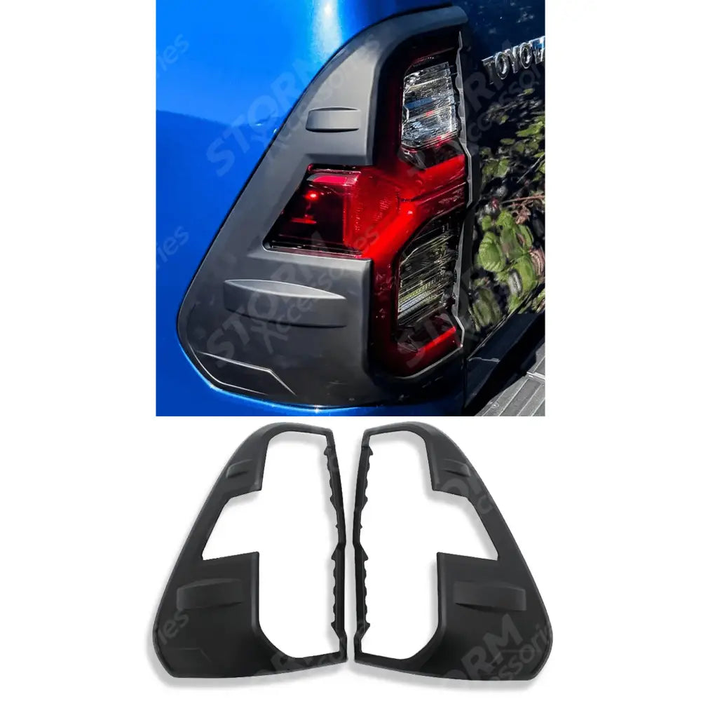 Toyota Hilux 2021 On Stx Tail Light Guards - In Black - Pair