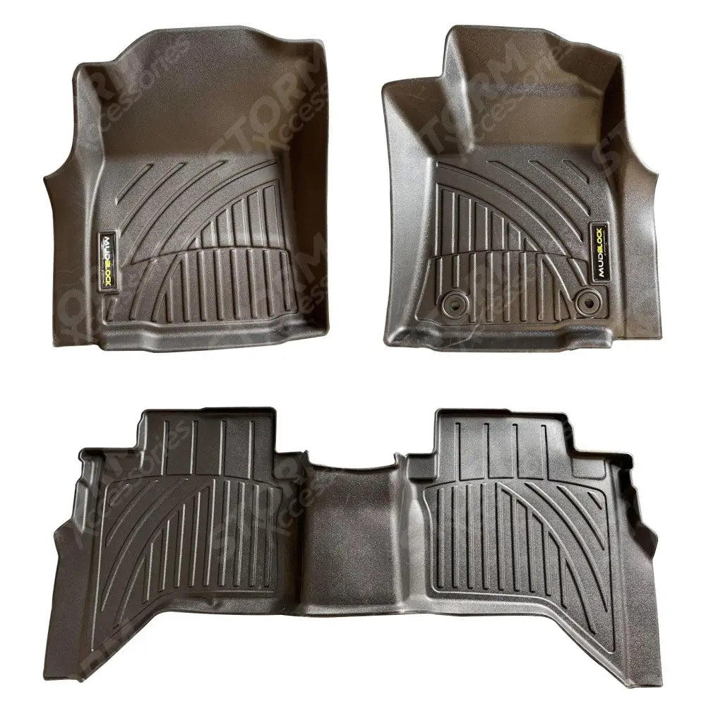 Toyota Hilux 2022 - 2024 Tailored Fit Mud Block Automatic Floor Mats