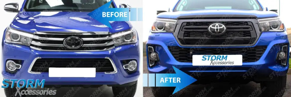 Toyota Hilux Mk8 2016-2020 - Front Bumper Conversion - Invincible X - Rocco Edition - Set