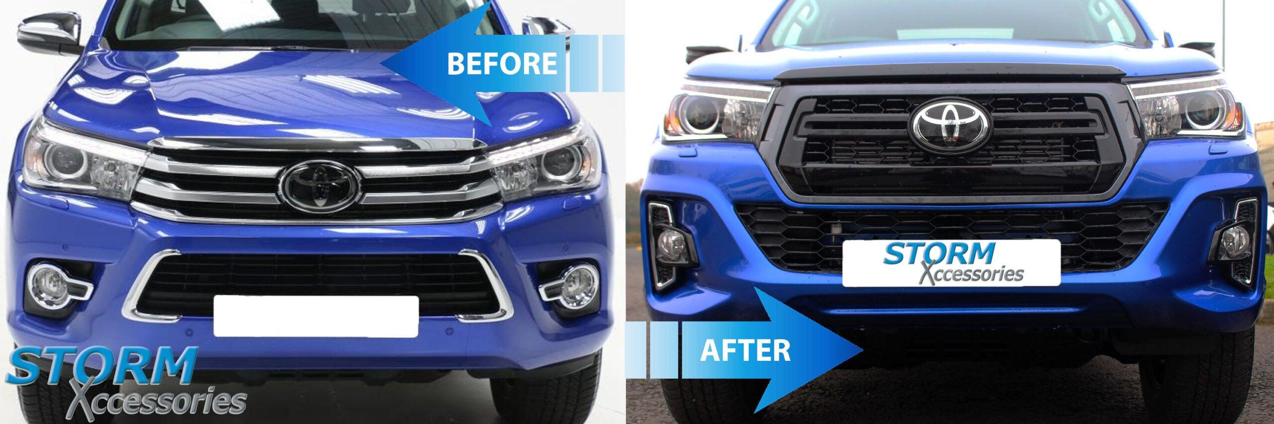 TOYOTA HILUX MK8 2016-2020 - FRONT BUMPER CONVERSION - INVINCIBLE X - ROCCO EDITION - SET - Storm Xccessories2