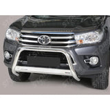 Toyota Hilux Mk8 2016-2020 - Misutonida Ec Approved Front A-bar - 63mm - Stainless Finish