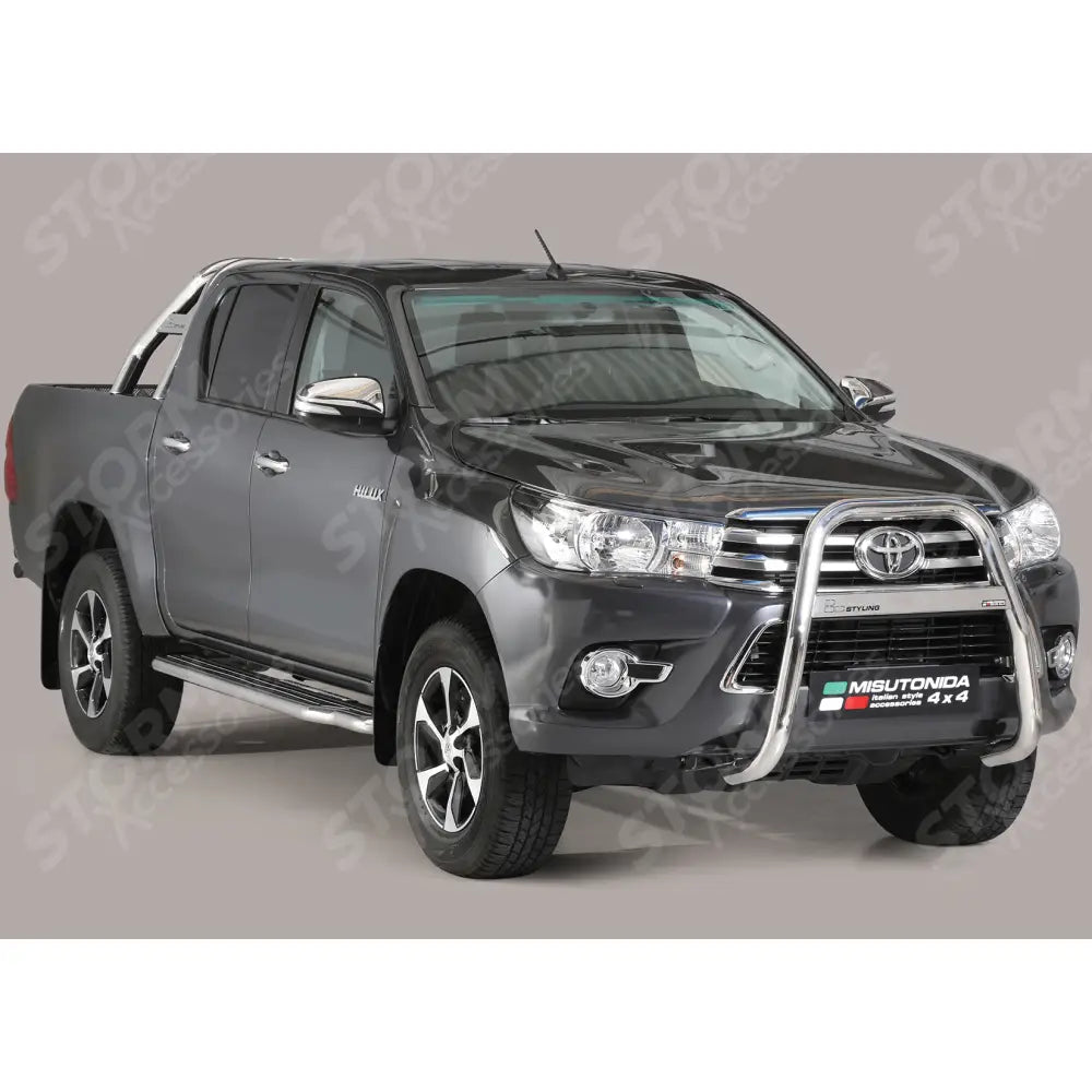 Toyota Hilux Mk8 2016-2020 - Misutonida High Front A-bar - 63mm - Stainless Finish