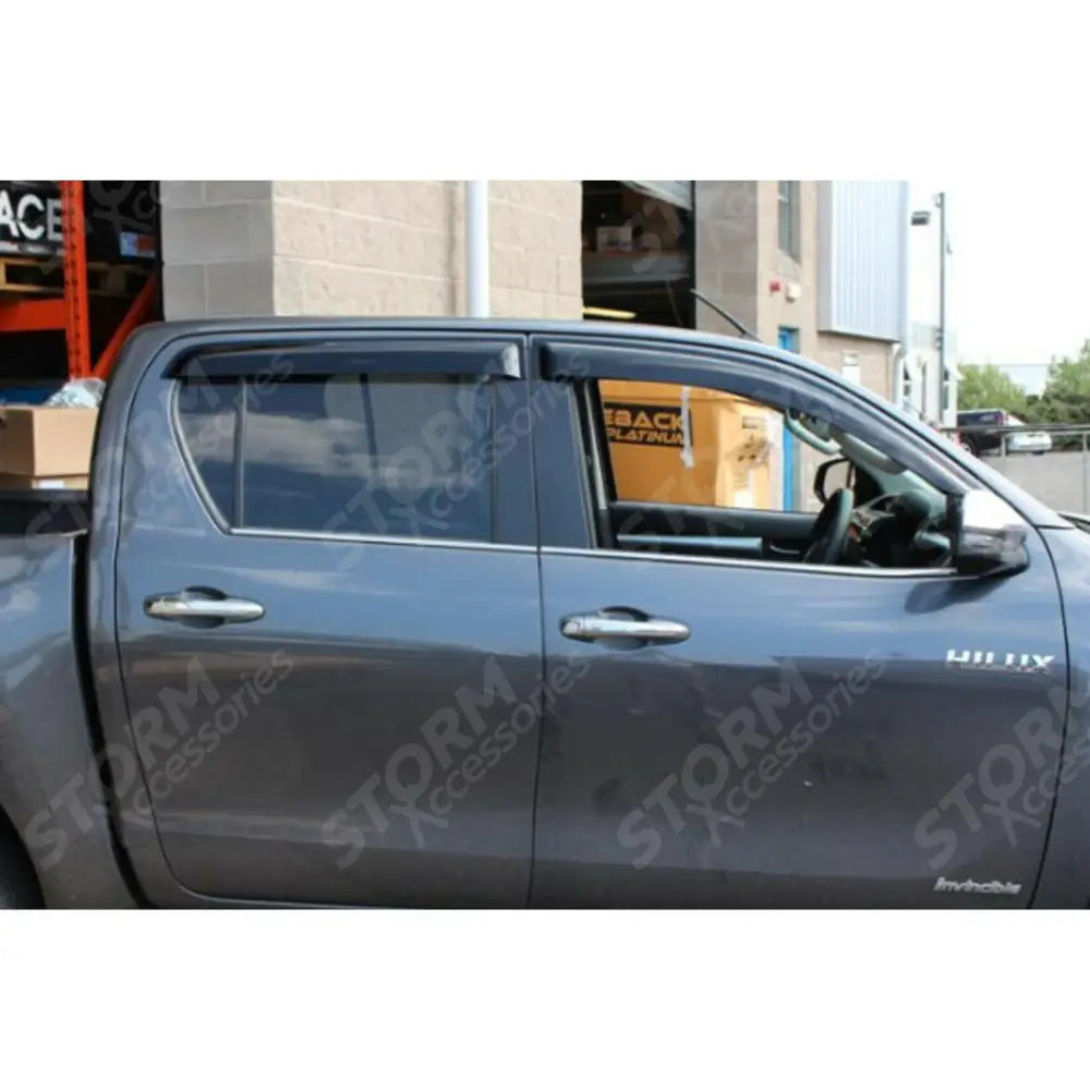 Toyota Hilux Mk8 2016 On Double Cab Stx Wind Deflectors - 4pcs - External